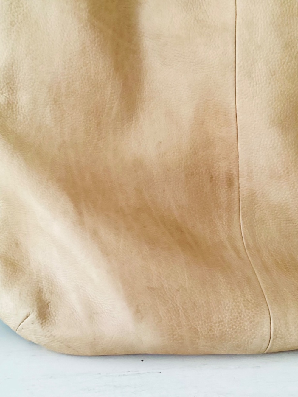 Anthropologie Isa Tote Bag Large Tan Soft Leather Shoulder hobo Purse - Picture 4 of 16